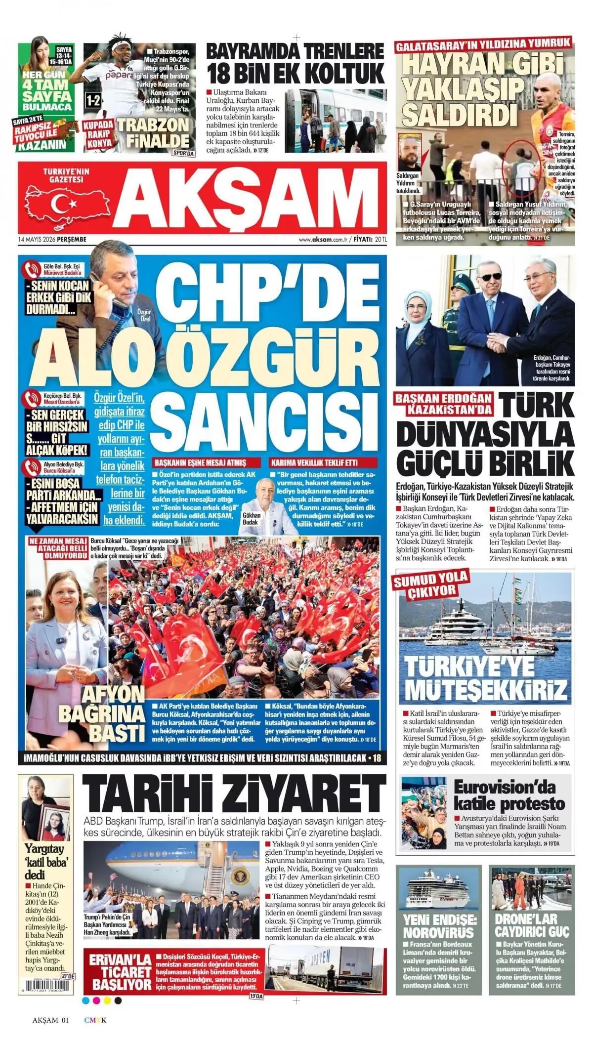 16 TEMMUZ 2026 · 5 e-gazete kapağı