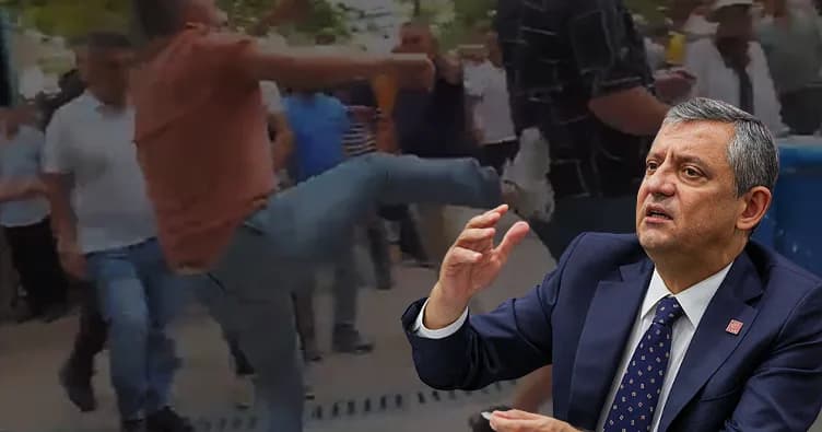 Özgür Özel ve Kemal Kılıçdaroğlu destekçileri arasında arbede! Mustafa Sarıgül tepki gösteren vatandaşa tekme attı